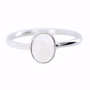 Moonstone Sterling Silver Ring (R-MS-4847-R)