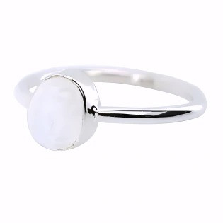 Moonstone Sterling Silver Ring (R-MS-4847-R)