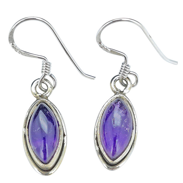 Marquise Amethyst Dangle Earrings
