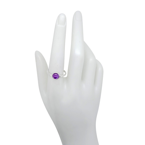 Amethyst Sterling Silver Ring (R-AM-5277-R)