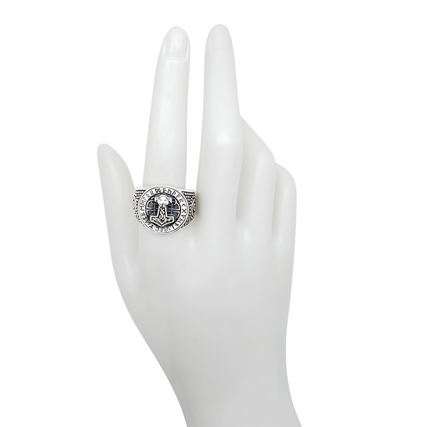 Thor Hammer Sterling Silver Ring