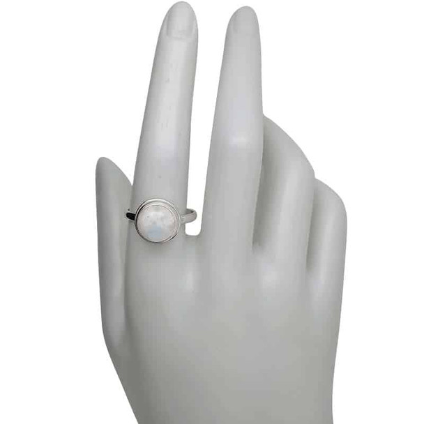 Moonstone Sterling Silver Ring (R-MS-6442)