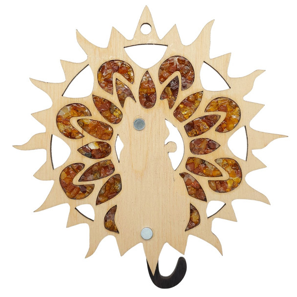 Cat Amber Suncatcher/Magnet 11 cm