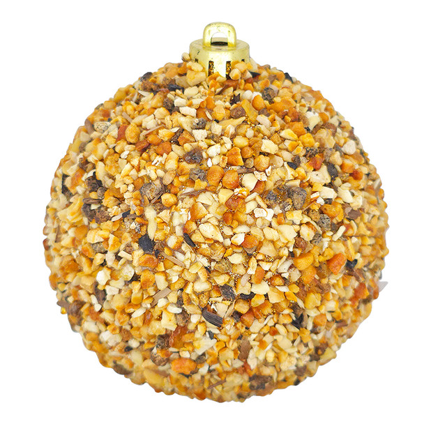 Amber Christmas Ornament in Decorative Wooden Box
