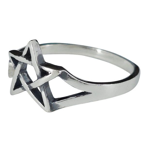 Star Sterling Silver Adjustable Ring