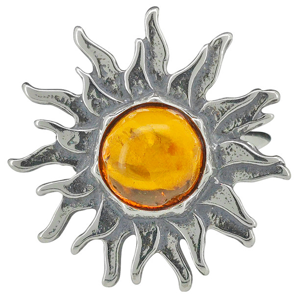 Cognac Amber Adjustable Sun Ring