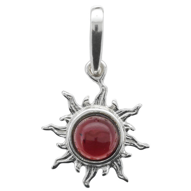 Sun Cherry Amber Sterling Silver Pendant