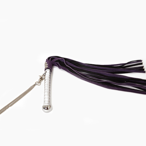 Suede Flogger with Metal Handle 1