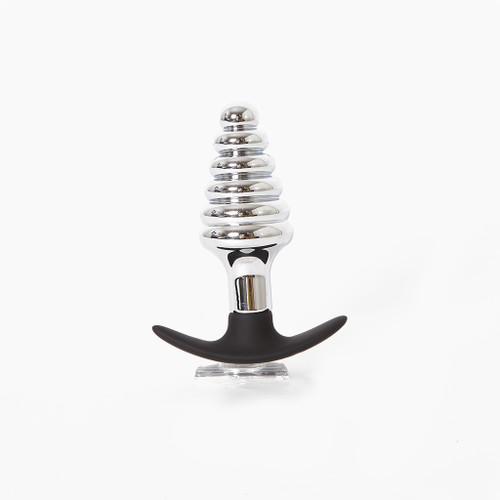 Dark Hive Ribbed Metal Anal Plug