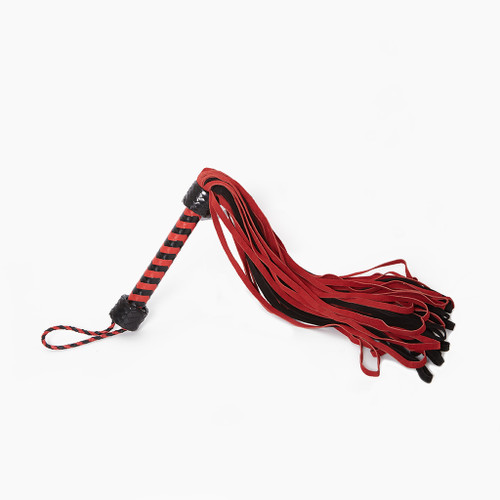 Red and Black Suede Loop Flogger