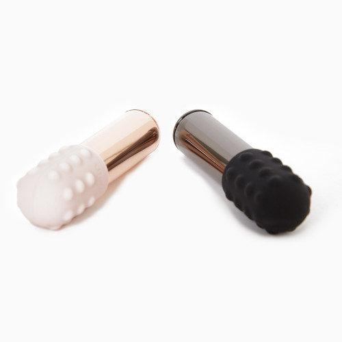 Le Wand Chrome Bullet Vibrator Rose Gold (left) and Black (right)