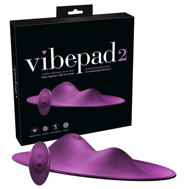 Vibepad 2 Warming Licking Grinding Pad with remtoe and packaging