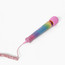 Le Wand Rainbow Ombre Petite Massager with Metallic Pink Charging Cord