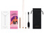 Le Wand Vibrating Necklace Rose Gold with charger, travel bag, and guide