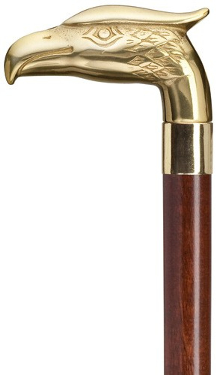 Brass Eagle Head Walking Cane - Exquisite Canes