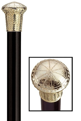 Men's Gold Tone Formal Cap Walking Cane Exquisite Canes
