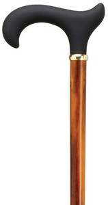Ergonomic Soft Touch Derby-Scorched Ashwood Men's Cane
