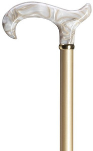 Ladies Pearly Pearl Lucite Handle Walking Cane Ladies Pearly Pearl Lucite Handle Walking Cane