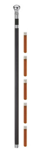Chrome Knob Handle 5 Flask Brandy Smuggler Cane Chrome Knob Handle 5 Flask Brandy Smuggler Cane
