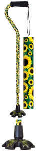Essential Medical Couture Offset Cane-Sunflowers