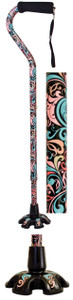Essential Medical Couture Offset Cane-Celebration