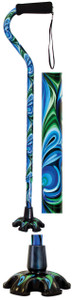 Essential Medical Couture Offset Cane-Swirl