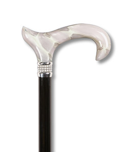 Black and White Pearl Diamond Designer Adjustable Cane Black and White Pearl Diamond Designer Adjustable Cane