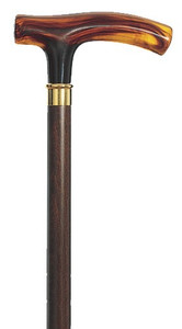 Victorian Style Brown Fritz Handle Walking Cane - Exquisite Canes
