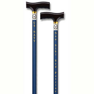 US Navy Adjustable Blue Shaft Walking Cane US Navy Adjustable Blue Shaft Walking Cane