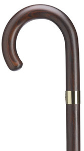 Noce Crook Handle Acacia Wood Walking Cane by Concord Noce Crook Handle Acacia Wood Walking Cane by Concord