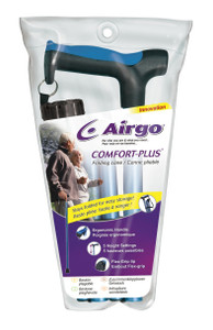 Airgo Comfort Plus Aluminum Folding Cane with Derby Handle-Blue Airgo Comfort Plus Aluminum Folding Cane with Derby Handle-Blue