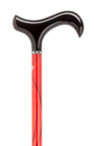 Ladies Adjustable Carbon Fiber Walking Cane- Rally Sport Red Ladies Adjustable Carbon Fiber Walking Cane- Rally Sport Red