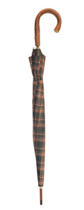  Highland Tartan Plaid Umbrella with Natural Congo Wood Crook Handle