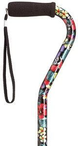 Offset Night Flowers Cane Offset Night Flowers Cane