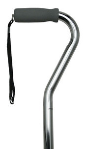 Adjustable Offset Chrome Walking Cane Adjustable Offset Chrome Walking Cane
