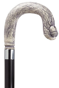 Antique Scrimshaw Acorn Crook Handle Antique Scrimshaw Acorn Crook Handle