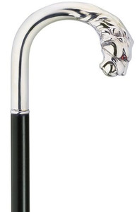 Ladies Alpacca Silver Lion Head Walking Cane Ladies Alpacca Silver Lion Head Walking Cane