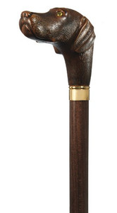 Chocolate Lab Dog Head Walking Cane Chocolate Lab Dog Head Walking Cane