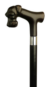 Brown Schnauzer Dog Walking Cane Brown Schnauzer Dog Walking Cane