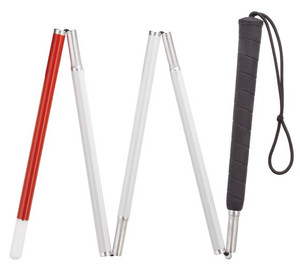 50" Folding Red Tipped Walking Cane For The Blind or Visually Impaired 50" Folding Red Tipped Walking Cane For The Blind or Visually Impaired