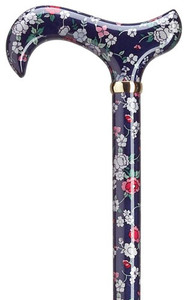 Blue Bouquet Ladies Floral Walking Cane Blue Bouquet Ladies Floral Walking Cane