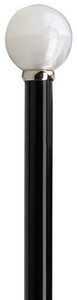 Pearlized Ball-Black Shaft Walking Cane Pearlized Ball-Black Shaft Walking Cane