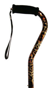 Ladies Adjustable Offset Handle Cheetah Print Walking Cane Ladies Adjustable Offset Handle Cheetah Print Walking Cane