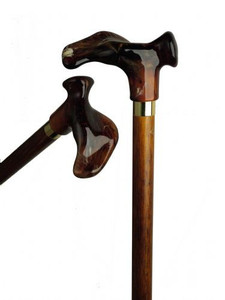 Amber Cherry Contour Palm Grip Comfort Handle Walking Cane Amber Cherry Contour Palm Grip Comfort Handle Walking Cane