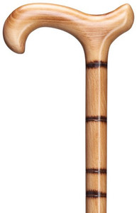 Men's Stepped and Scorched Derby Handle Walking Cane Men's Stepped and Scorched Derby Handle Walking Cane