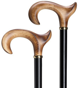 Men's Anatomical Derby Handle Scorched Maple Cane Men's Anatomical Derby Handle Scorched Maple Cane