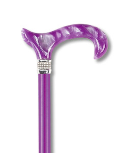 Ladies Purple Pearl Diamond Designer Adjustable Cane