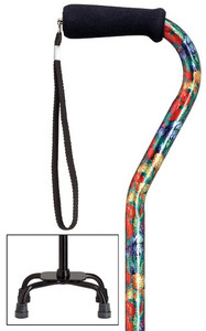 Ladies Summer Garden Floral Quad Cane Ladies Summer Garden Floral Quad Cane