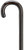 Ladies Crook Handle Cane-Simulated Ebony Finish Ladies Crook Handle Cane-Simulated Ebony Finish