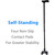 Small Quad Adjustable from 5/8" - 3/4" Walking Cane Self Standing Tip Small Quad Adjustable from 5/8" - 3/4" Walking Cane Self Standing Tip